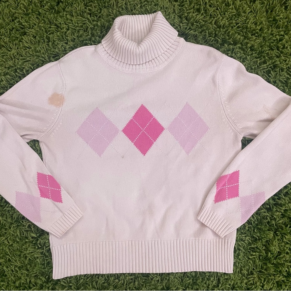 90’s Vintage Argyle Sonoma Turtleneck Sweater